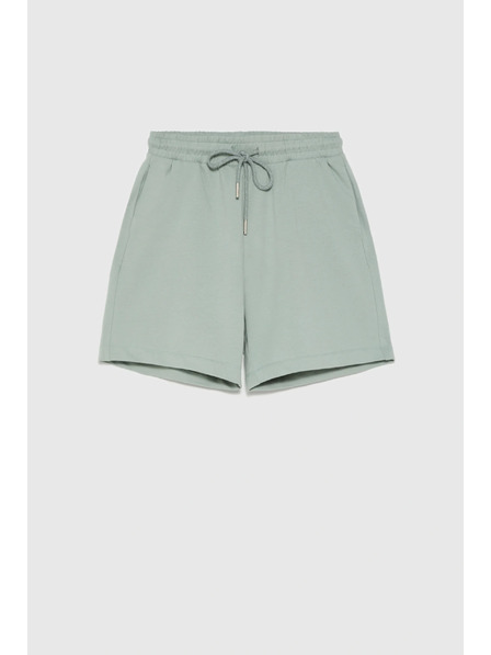Moodo Bavlnené šortky olivové Moodo