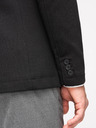 Ombre Clothing Pánske čierne sako SLIM s jemnou textúrou