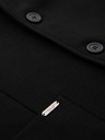 Ombre Clothing Pánske čierne sako SLIM s jemnou textúrou