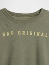 GAP Detská mikina s logom a fleece GAP