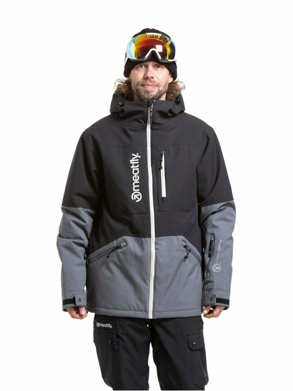 Meatfly Meatfly pánska SNB & SKI bunda Helios Dark Grey / Black