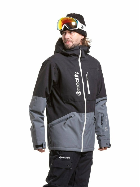 Meatfly Meatfly pánska SNB & SKI bunda Helios Dark Grey / Black