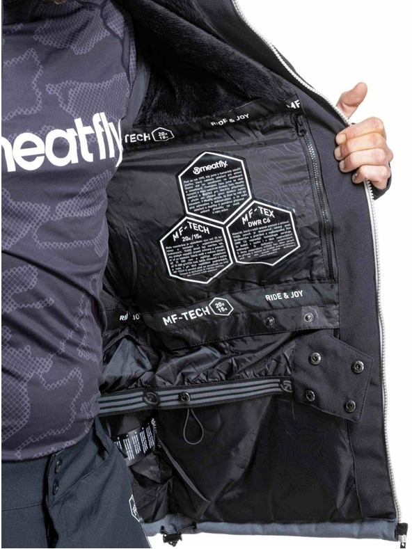 Meatfly Meatfly pánska SNB & SKI bunda Helios Dark Grey / Black