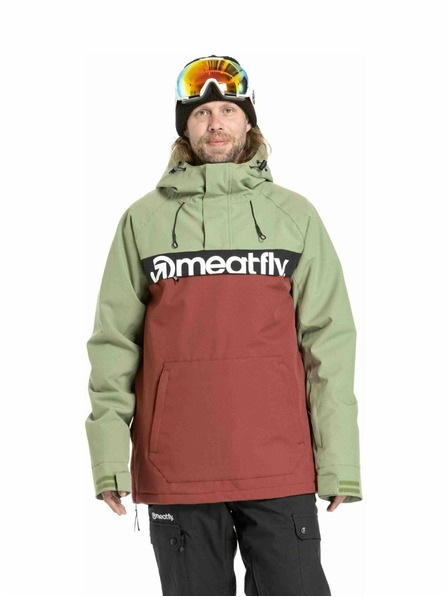 Meatfly Meatfly pánska SNB & SKI bunda Slinger Oil Green / Merlot