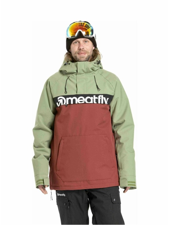 Meatfly Meatfly pánska SNB & SKI bunda Slinger Oil Green / Merlot