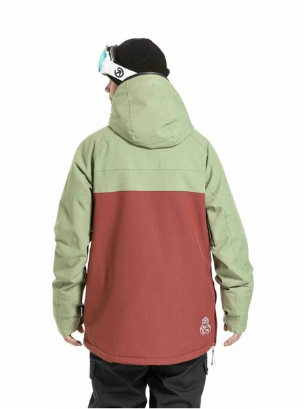 Meatfly Meatfly pánska SNB & SKI bunda Slinger Oil Green / Merlot