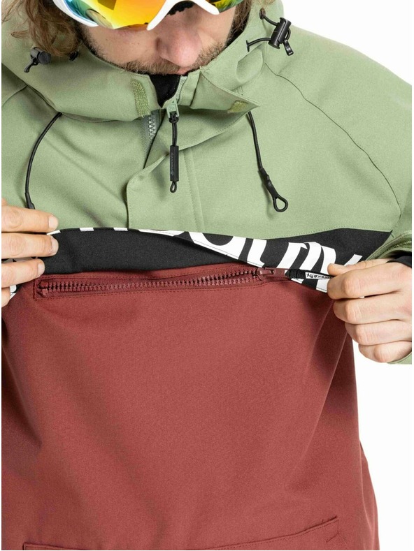 Meatfly Meatfly pánska SNB & SKI bunda Slinger Oil Green / Merlot