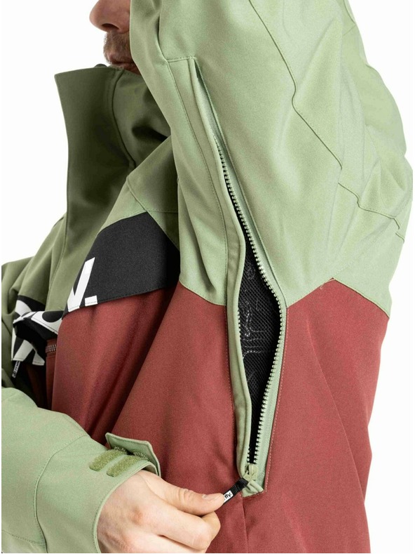 Meatfly Meatfly pánska SNB & SKI bunda Slinger Oil Green / Merlot