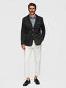 Ombre Clothing Pánske pletené sako strihu SLIM FIT - čierne V5 M170 Ombre Clothing