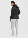 Ombre Clothing Štýlové pánske sako s odnímateľnou podšívkou a nastaviteľnou kapucňou - čierne V1 M168 Ombre Clothing