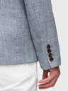 Ombre Clothing Pánske sako REGULAR strihu s plátnom - svetlo modré V4 M169 Ombre Clothing
