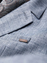 Ombre Clothing Pánske sako REGULAR strihu s plátnom - svetlo modré V4 M169 Ombre Clothing