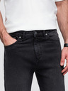 Ombre Clothing Pánske džínsové nohavice JOGGERY s klasickým rozparkom - čierne V3 OM-PADJ-0265 Ombre Clothing