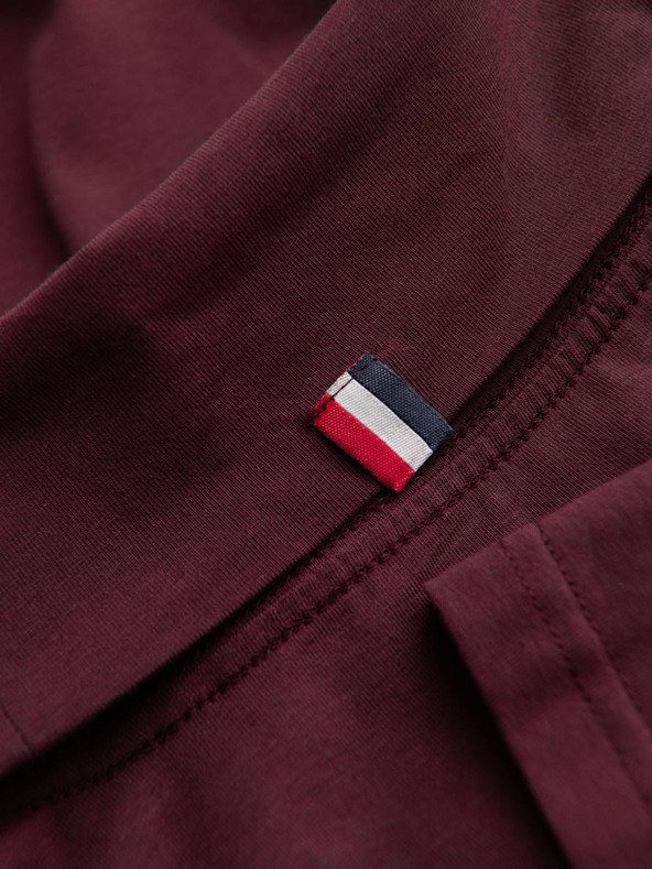 Ombre Clothing Pánsky hladký rolák s dlhým rukávom - vínový V6 OM-LSCL-0130 Ombre Clothing