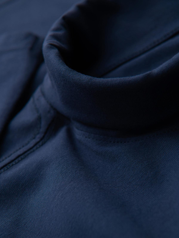 Ombre Clothing Pánsky rolák s dlhým rukávom - tmavo modrý V2 OM-LSCL-0130 Ombre Clothing