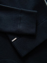 Ombre Clothing Pánsky sveter na zips - tmavo modrý V1 OM-SWZS-0146 Ombre Clothing