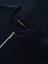 Ombre Clothing Pánsky sveter na zips - tmavo modrý V1 OM-SWZS-0146 Ombre Clothing