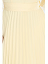 numoco LILA Klasické plisované šaty s krátkym rukávom a páskom - maslivožltá