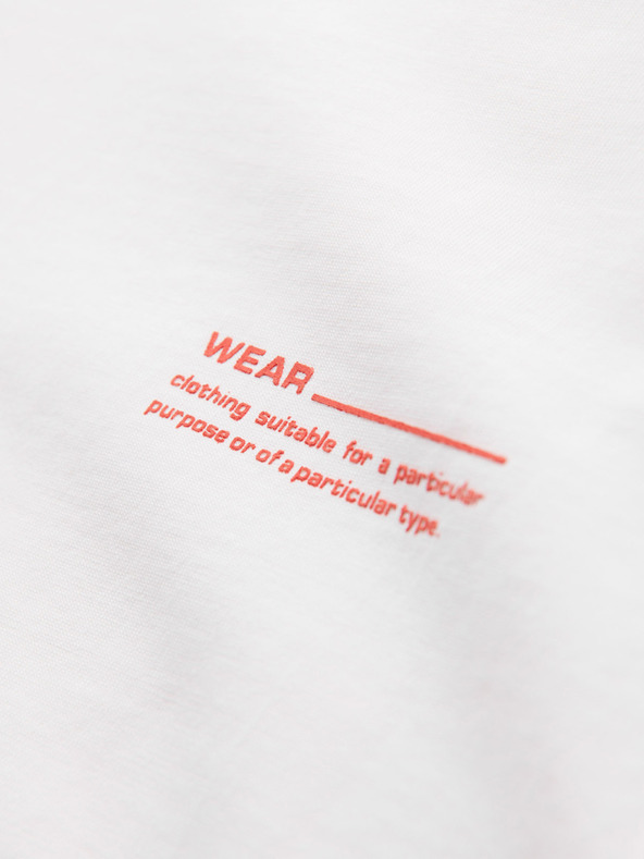 Ombre Clothing Pánske bavlnené tričko bez rukávov TANK TOP - biela V1 OM-TSTT-0243 Ombre Clothing