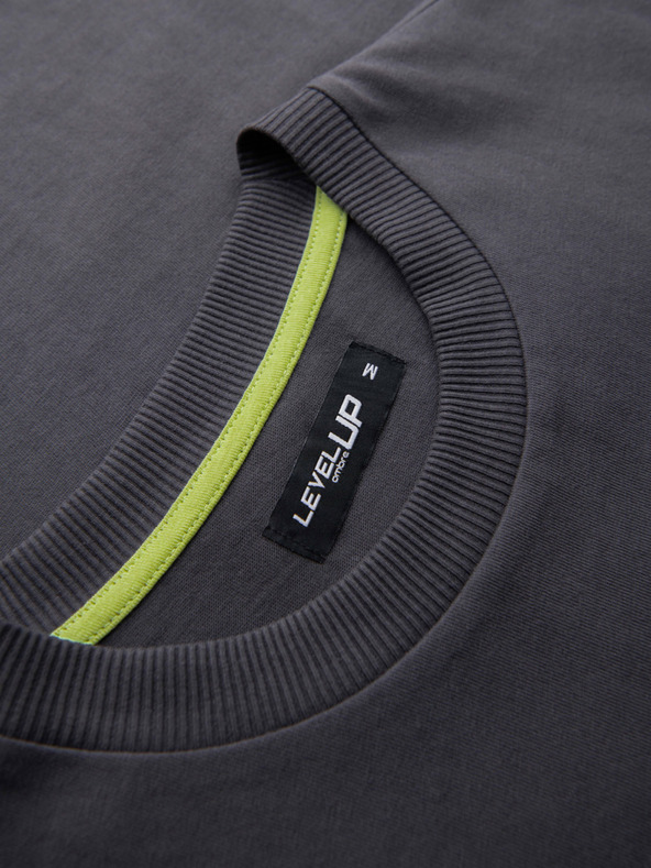 Ombre Clothing Pánske bavlnené tričko bez rukávov TANK TOP - grafitová V2 OM-TSTT-0243 Ombre Clothing