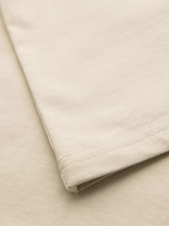 Ombre Clothing Pánske bavlnené tričko TANK TOP bez rukávov - krémová V3 OM-TSTT-0243 Ombre Clothing