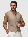 Ombre Clothing Klasická pánska vesta s podšívkou - béžová V1 V64 Ombre Clothing