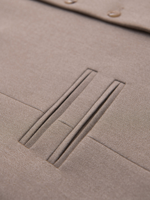 Ombre Clothing Klasická pánska vesta s podšívkou - béžová V1 V64 Ombre Clothing