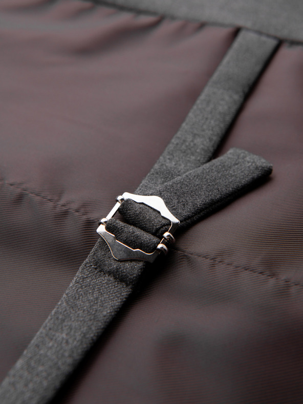 Ombre Clothing Pánska klasická obleková vesta s podšívkou - grafitová V3 V64 Ombre Clothing