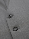 Ombre Clothing Elegantná klasická pánska vesta v tvare rybej kosti SLIM FIT - sivá V1 V65 Ombre Clothing