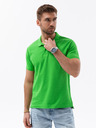 Ombre Clothing Zelená pánska základná polokošeľa Ombre Oblečenie