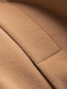 Ombre Clothing Pánsky kabát s asymetrickým zapínaním a vysokým golierom svetlohnedý Ombre Clothing