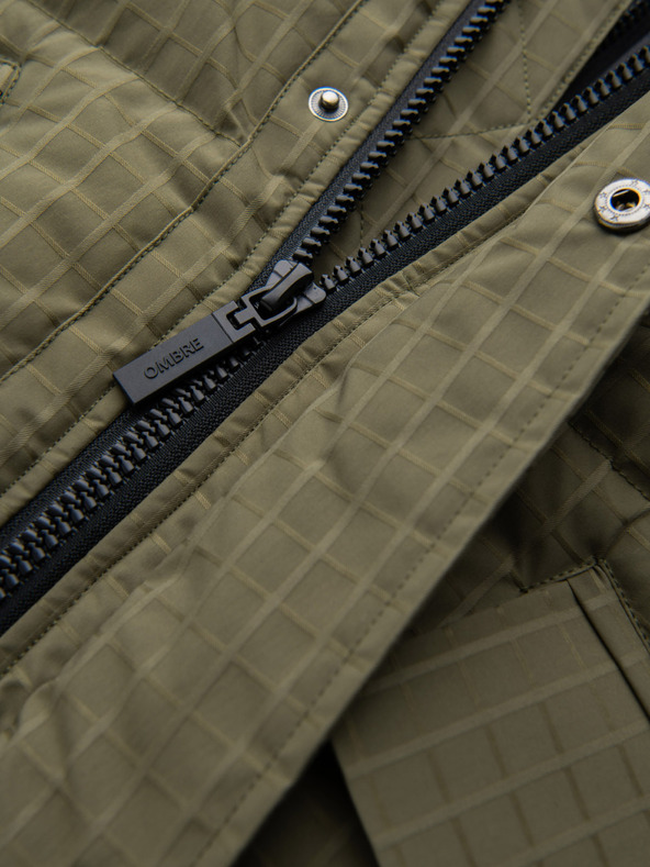 Ombre Clothing Pánska outdoorová dlhá bunda parka Ombre Clothing