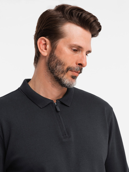 Ombre Clothing Pánske polo tričko s dlhým rukávom Ombre Oblečenie