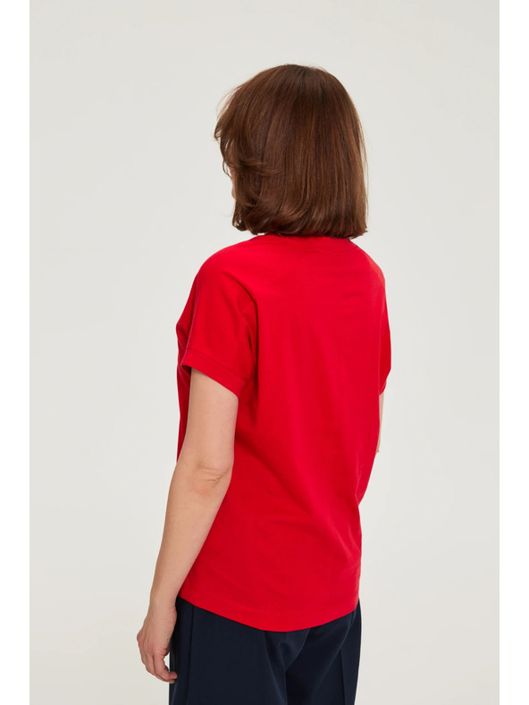 Moodo Blúzka z bavlny červená Moodo