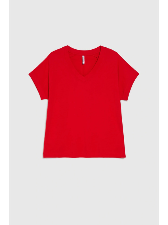 Moodo Blúzka z bavlny červená Moodo