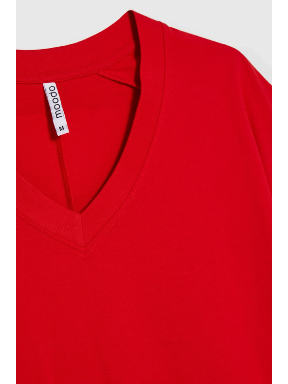 Moodo Blúzka z bavlny červená Moodo