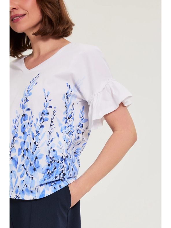 Moodo Halenka s potlačou biela Moodo