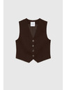 Moodo Vesta s prímiešaninou ľanu hnedá Moodo