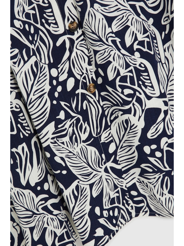 Moodo Sukňa z viskózy tmavomodrá Moodo