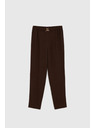 Moodo Nohavice s prímiešaninou ľanu hnedé Moodo