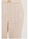 Moodo Nohavice s prímiešaninou ľanu béžové Moodo