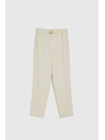 Moodo Nohavice s prímiešaninou ľanu béžové Moodo