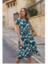 Moodo Šaty z viskózy zelené Moodo