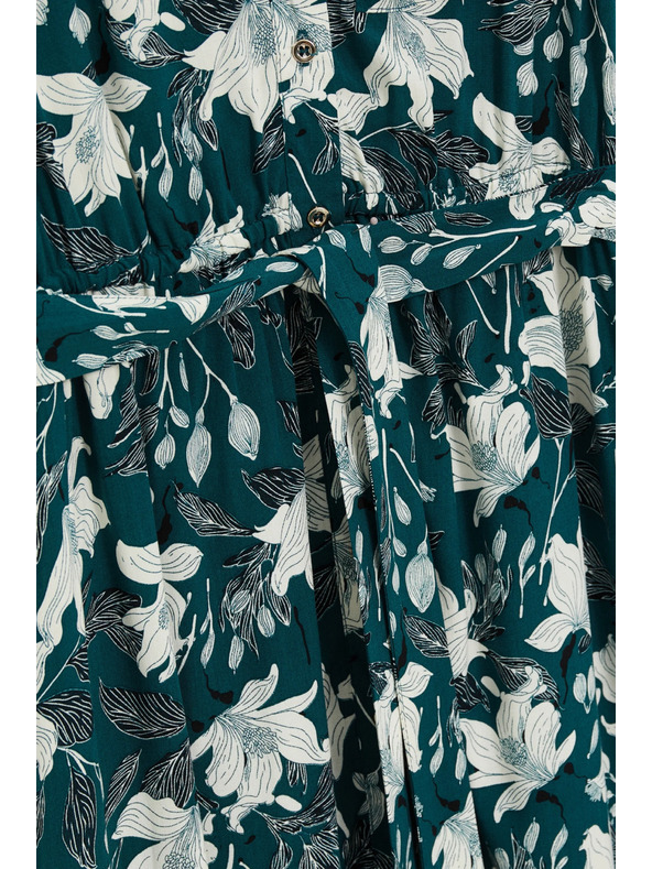 Moodo Šaty z viskózy zelené Moodo