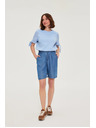 Moodo Šortky z lyocelu modré Moodo