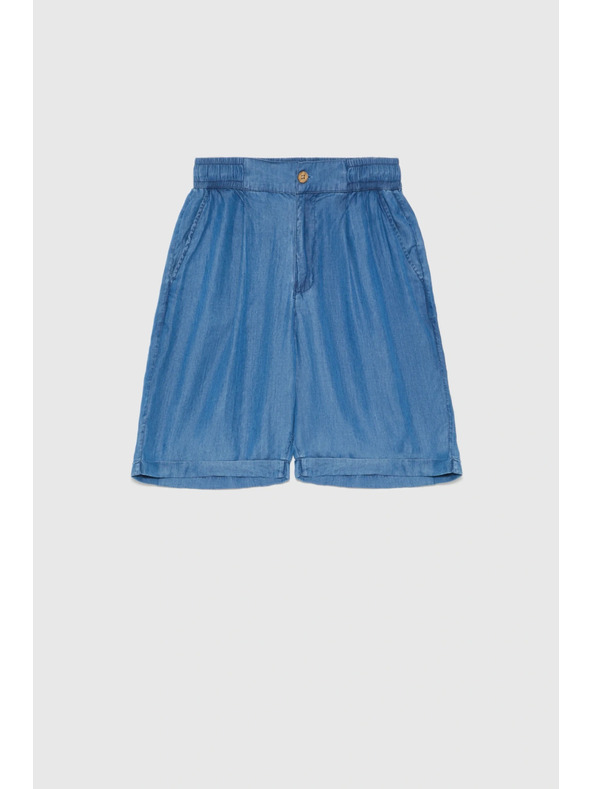 Moodo Šortky z lyocelu modré Moodo