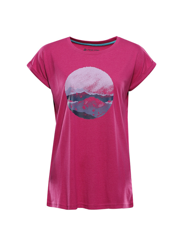 ALPINE PRO Dámske tričko z nezvraskavého materiálu ALPINE PRO OMBA 2 fuchsia red varianta pb