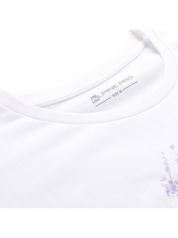 ALPINE PRO Dámske tričko z nezvraskavého materiálu ALPINE PRO OMBA 2 white varianta pa
