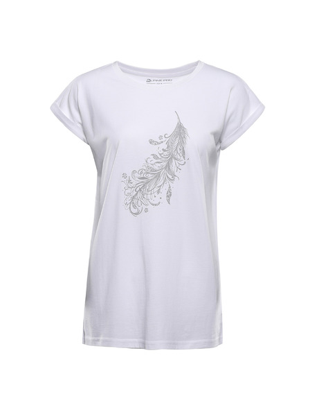 ALPINE PRO Dámske tričko z nezvraskavého materiálu ALPINE PRO OMBA 2 white varianta pc