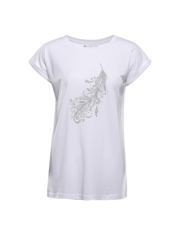 ALPINE PRO Dámske tričko z nezvraskavého materiálu ALPINE PRO OMBA 2 white varianta pc